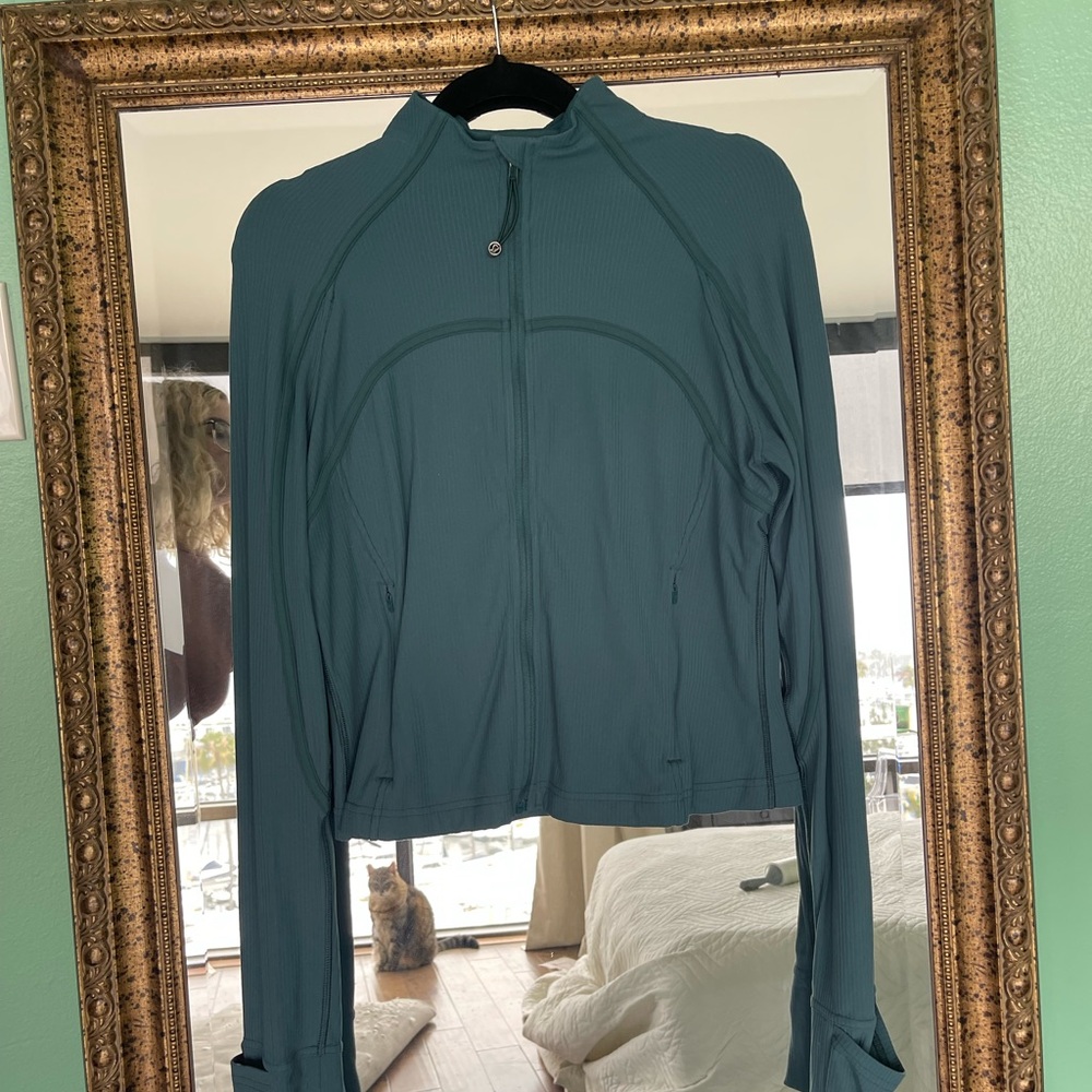 Lululemon Athletica Teal Ribbed Jacket